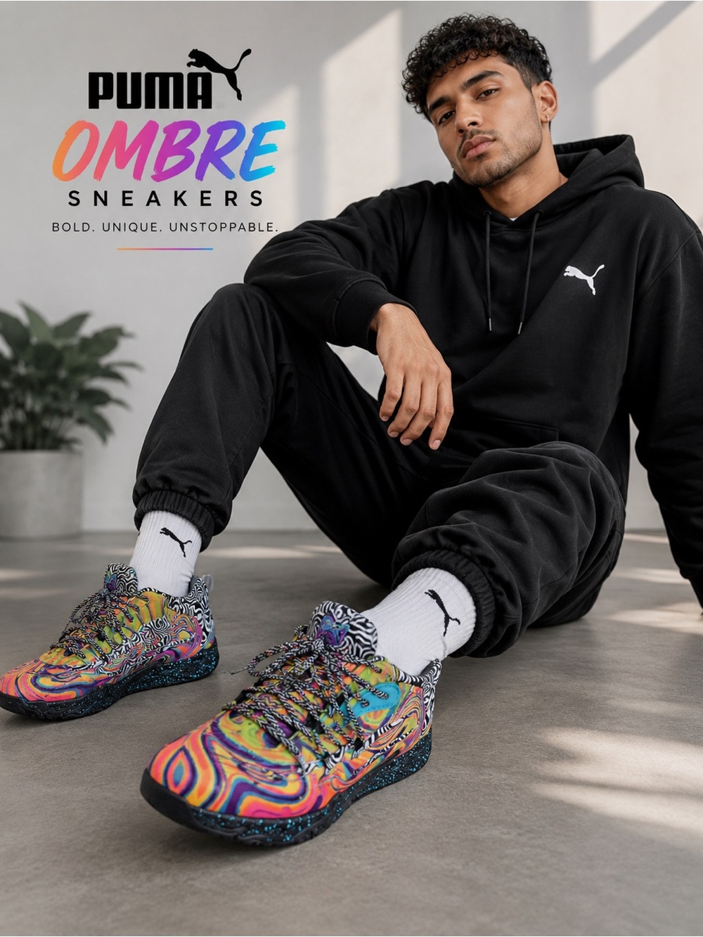 Puma Multicolor Ombre Swirl Sneakers